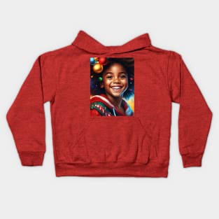 Black Girl Christmas Kids Hoodie